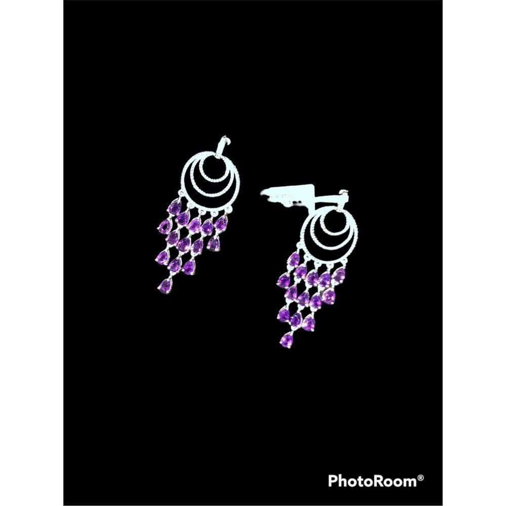 JTV Sterling Amethyst Earrings 